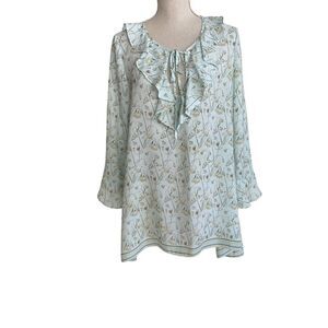 Women's Max Studio Mint Green Poet Blouse Size Medium